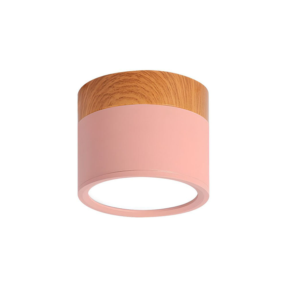 Nowoczesna lampa sufitowa LED cylindryczna typu plafon
