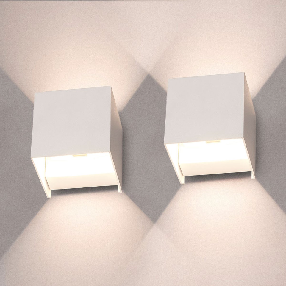 Zestaw 2 sztuk – minimalistyczne bezprzewodowe lampy LED do montażu ściennego