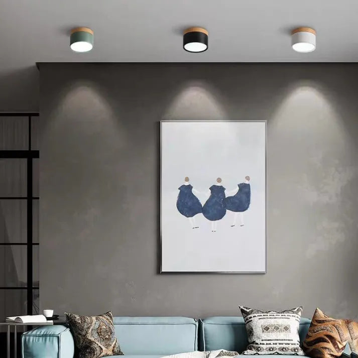 Smukła cylindryczna lampa sufitowa LED punktowa