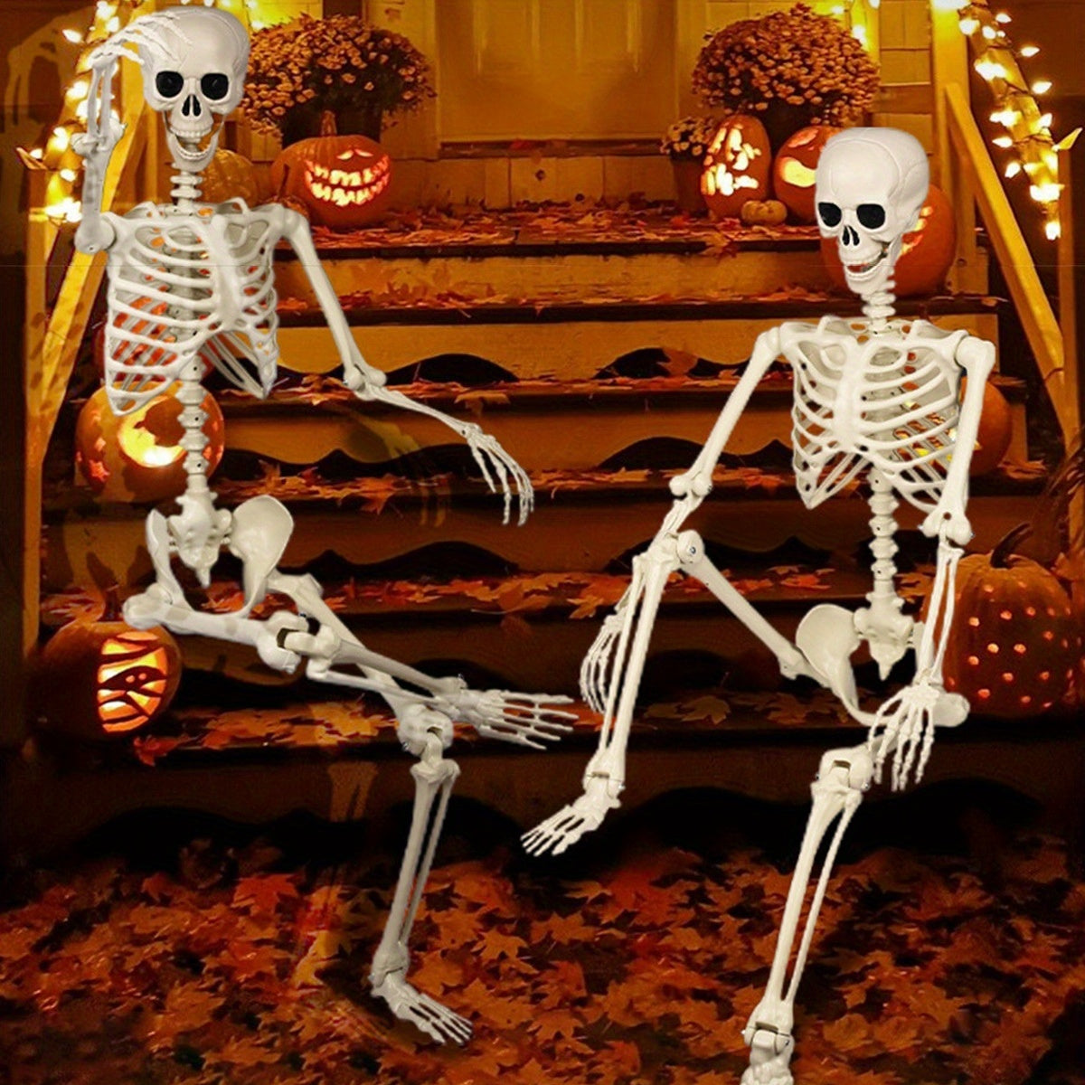 12-Stopowy Szkielet Duża Dekoracja na Halloween do Ogrodu