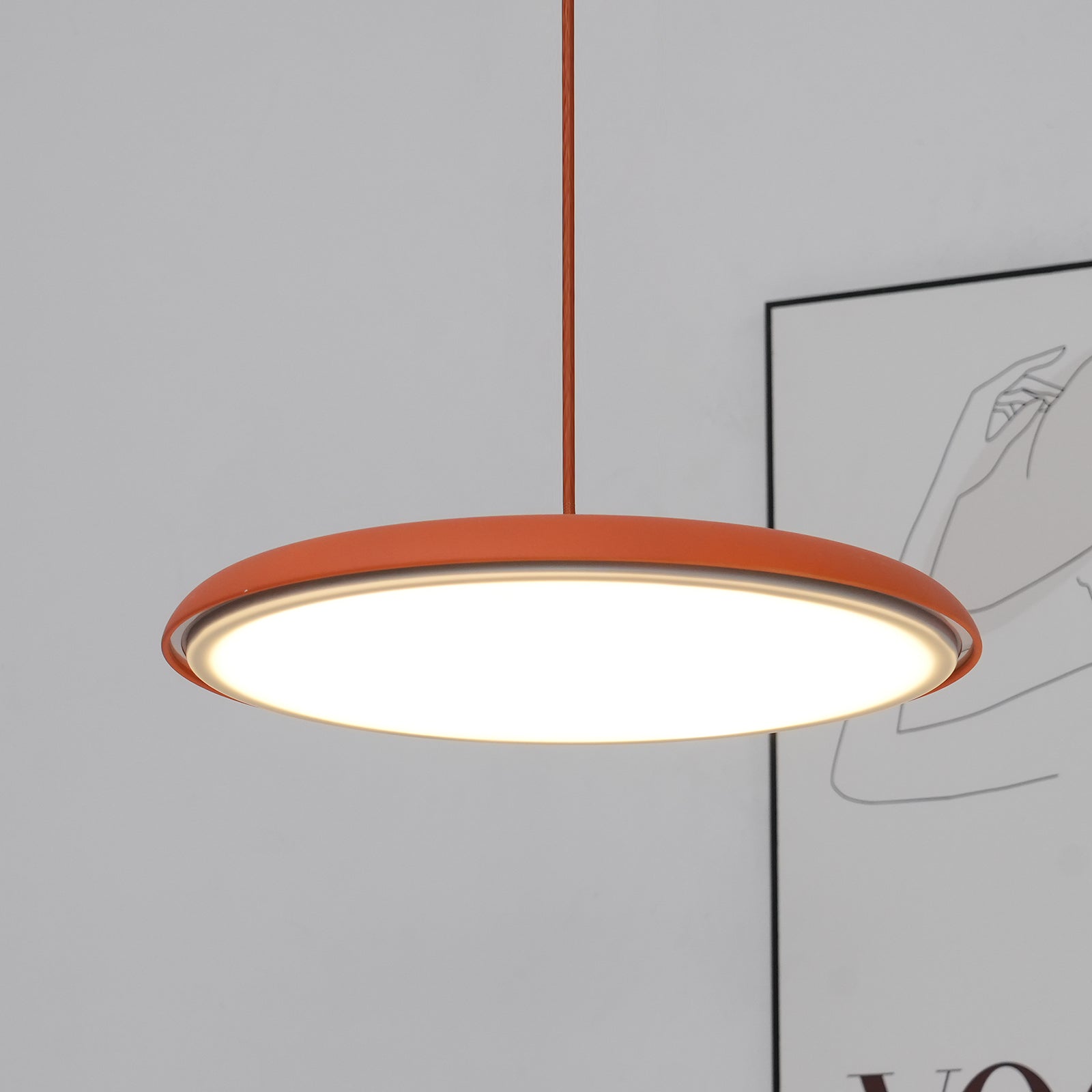 Minimalistyczna okrągła lampa wisząca LED