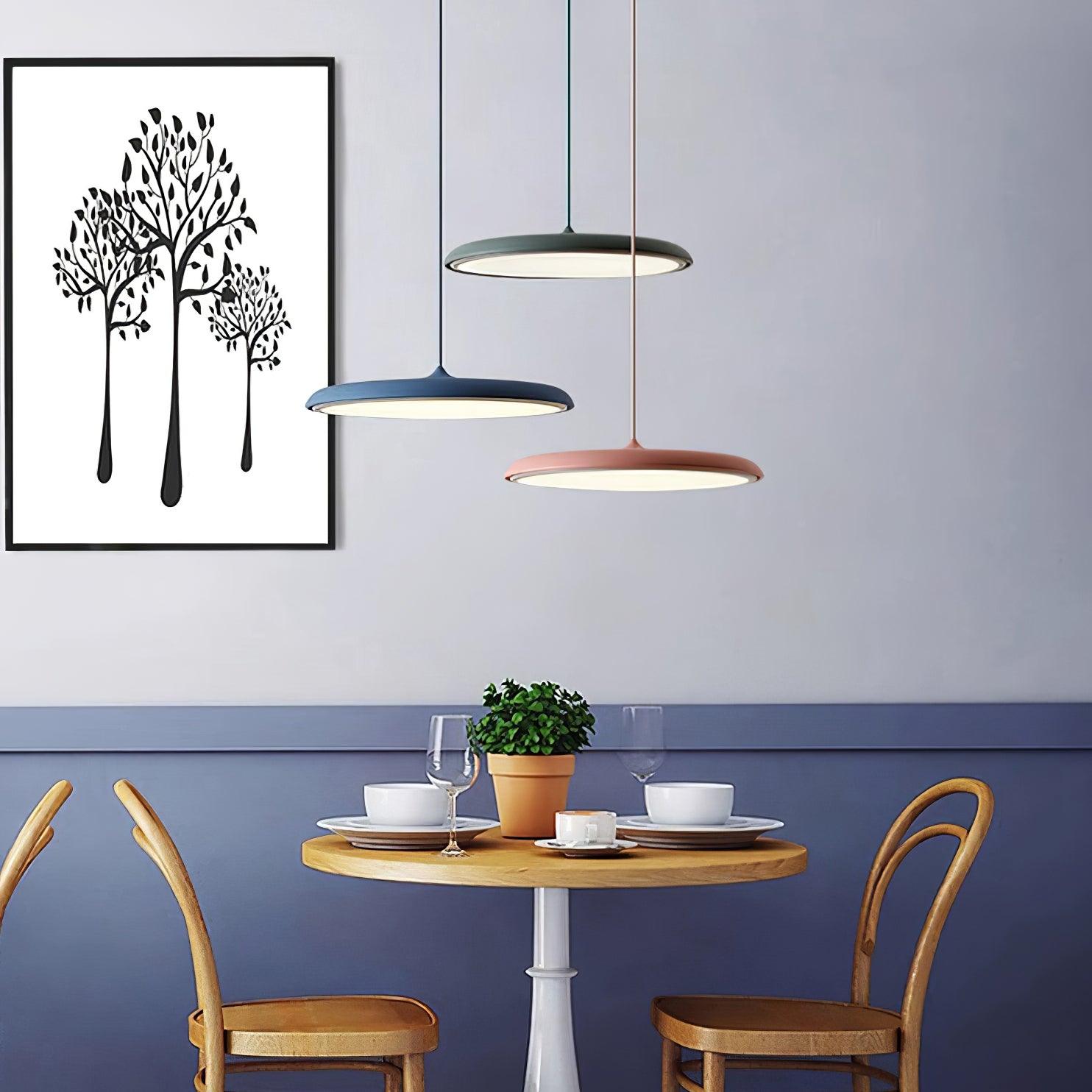 Minimalistyczna okrągła lampa wisząca LED
