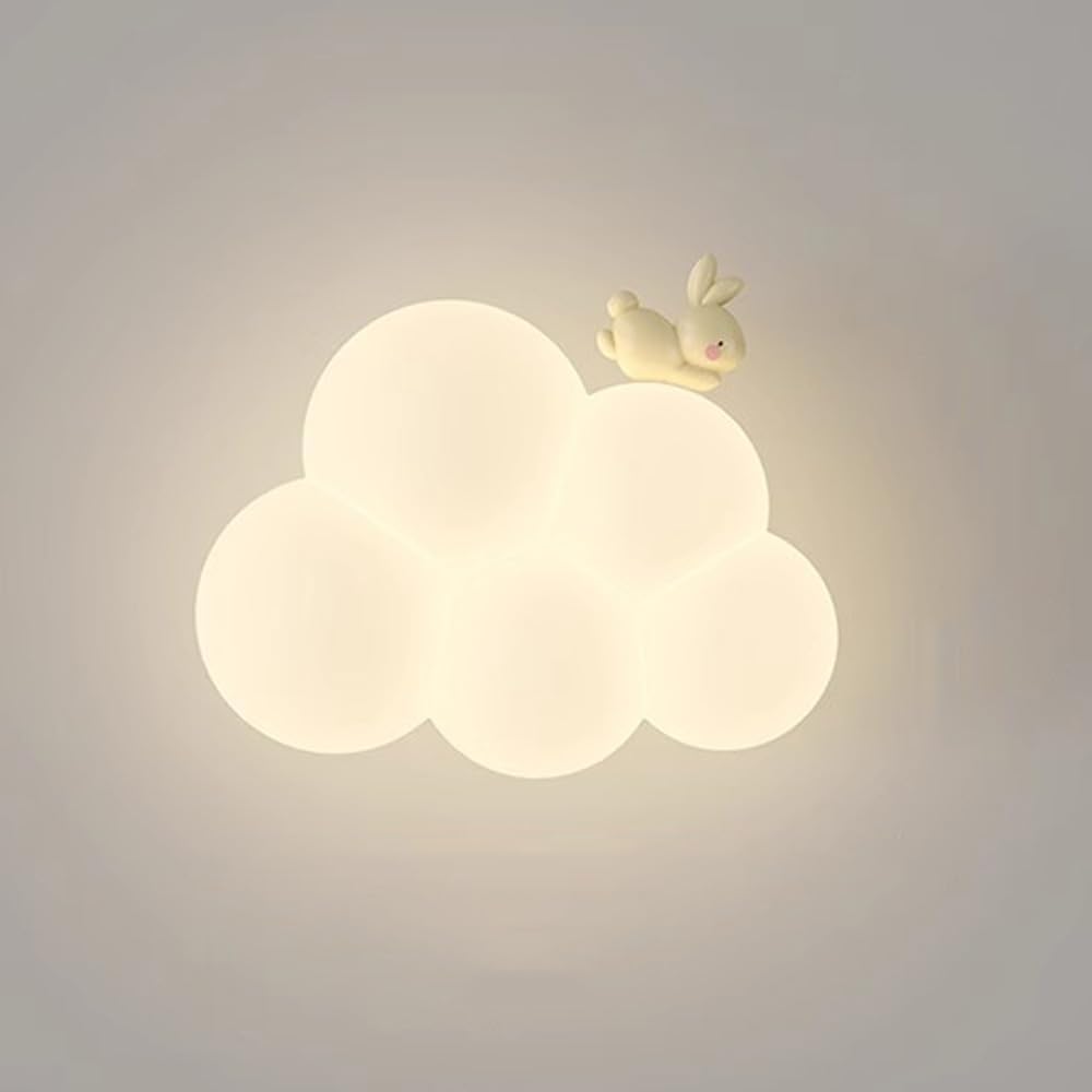 Delikatna lampa LED w kształcie chmury