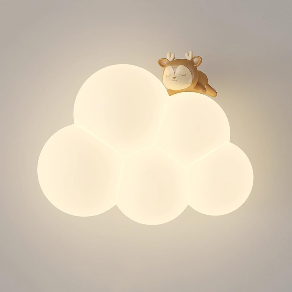 Delikatna lampa LED w kształcie chmury