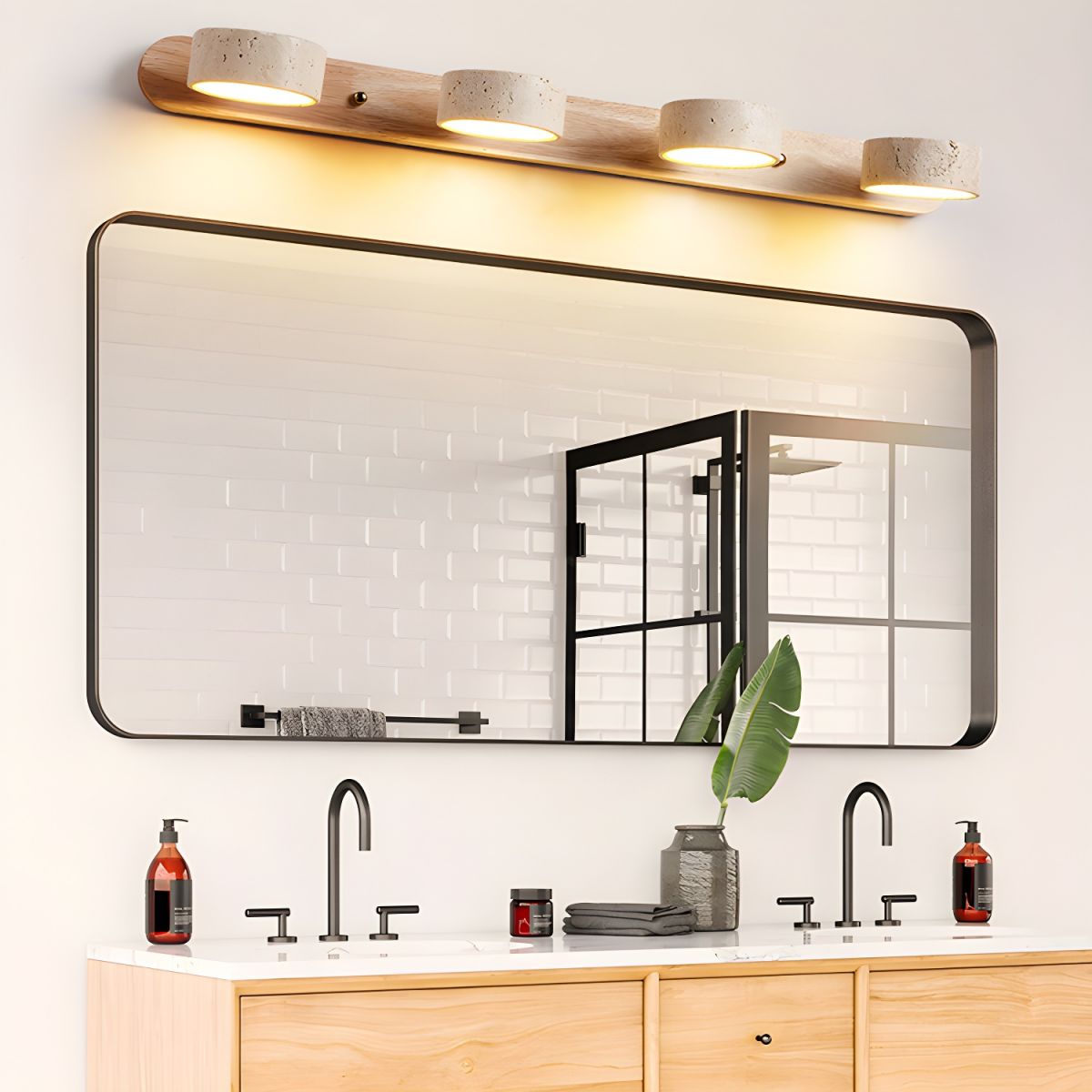 Jasna elegancka lampa ścienna z podwójnym LED