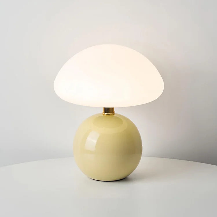 Elegancka minimalistyczna retro lampa grzybowa stołowa