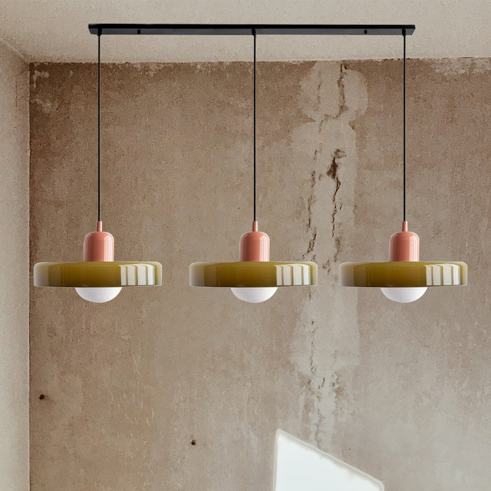 Nowoczesna Lampa Wisząca – Regulowana Lampa Sufitowa z 3 Szklanymi Kloszami