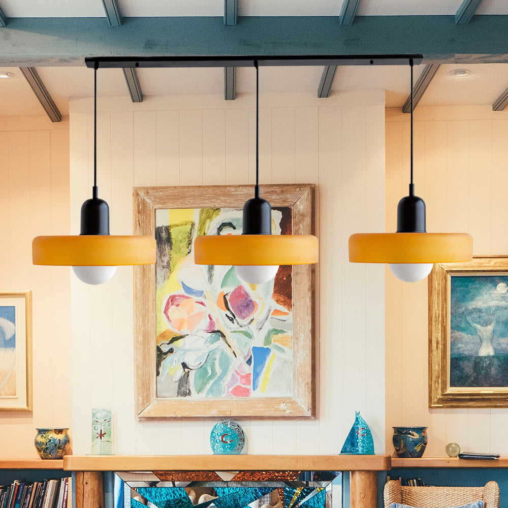 Nowoczesna Lampa Wisząca – Regulowana Lampa Sufitowa z 3 Szklanymi Kloszami