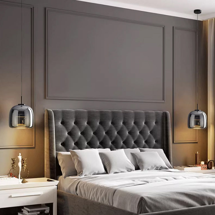 Nowoczesna Czarna Lampa Wisząca ze Szkła – Elegancka nad Stół i do Salonu