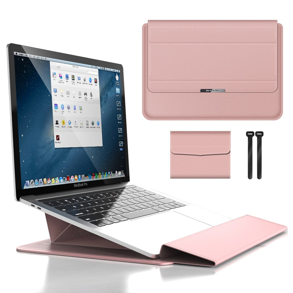 Protective laptop bag with built-in stand