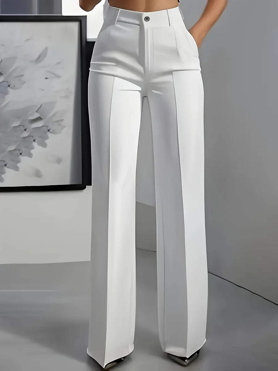 Weite Damenhose mit hohem Bund Smart