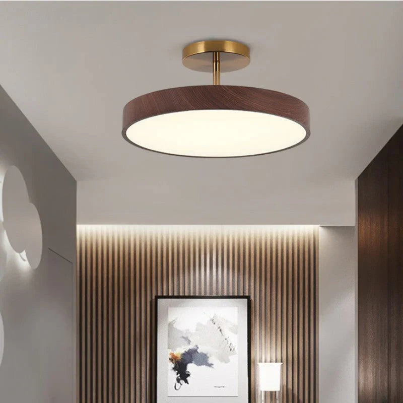 Okrągła półwpuszczana skandynawska lampa sufitowa LED