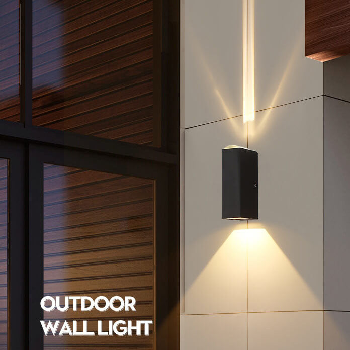Lampada da parete LED illuminazione esterna impermeabile moderna rettangolare