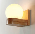 Boule moderne nordique en bois massif - Applique murale décorative