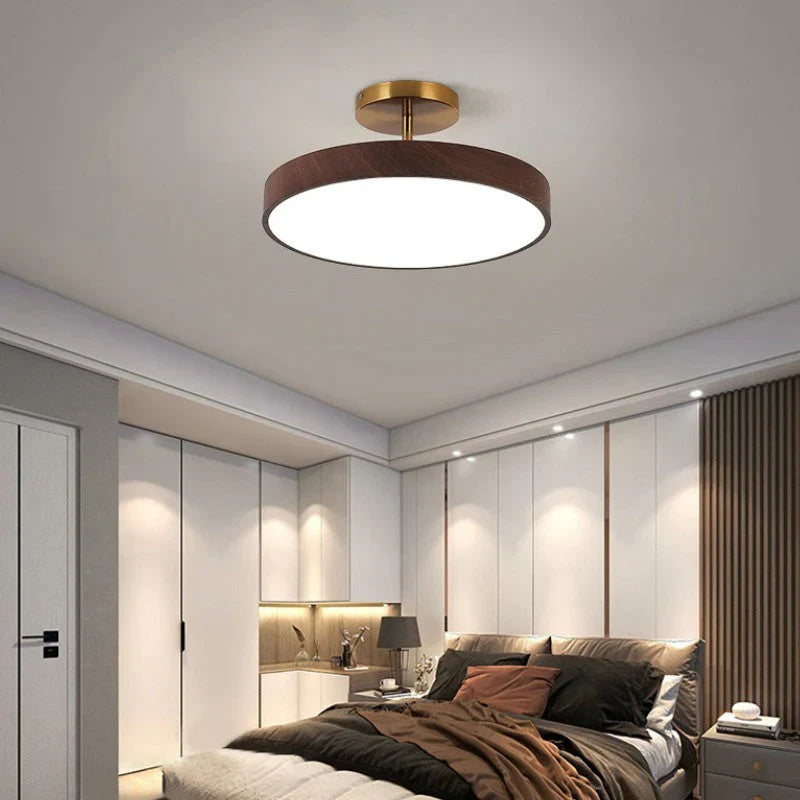 Okrągła półwpuszczana skandynawska lampa sufitowa LED