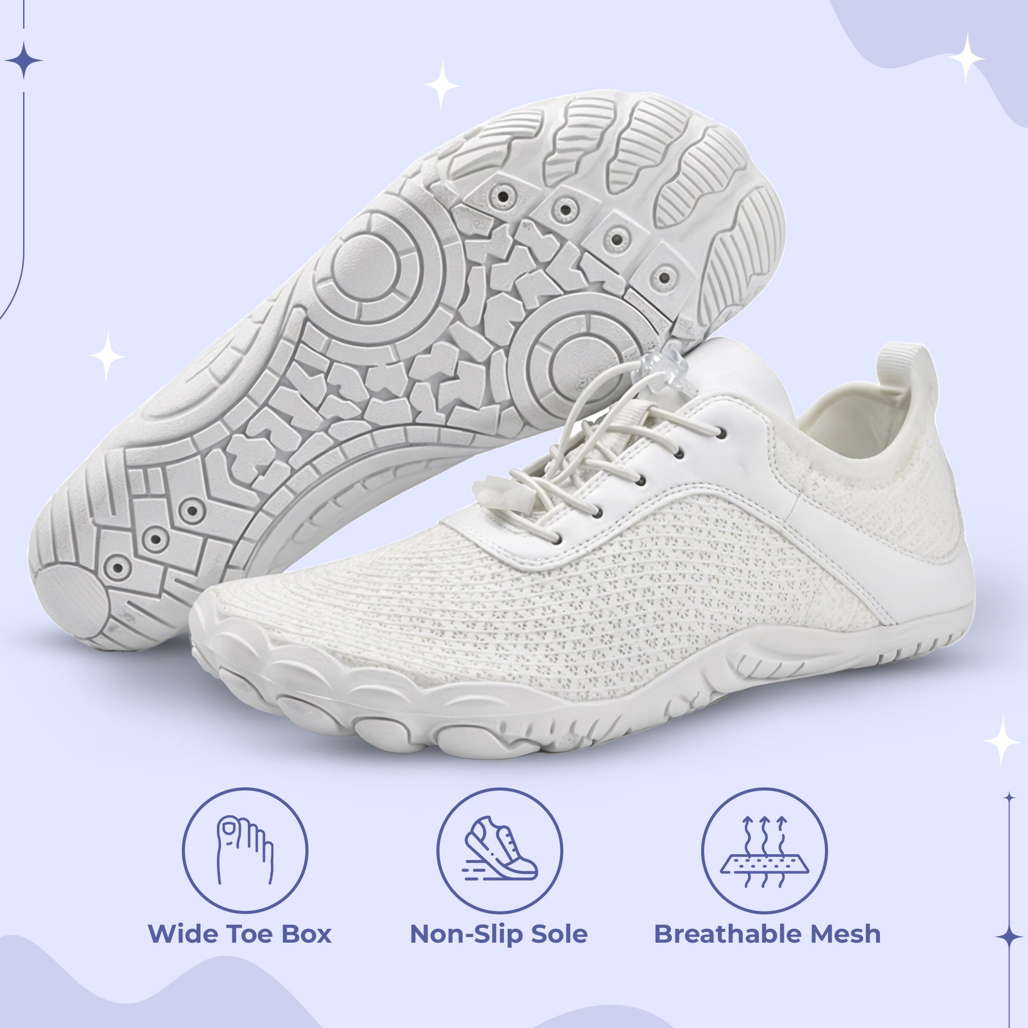 Buty do biegania barefoot unisex Szerokie palce antypoślizgowe