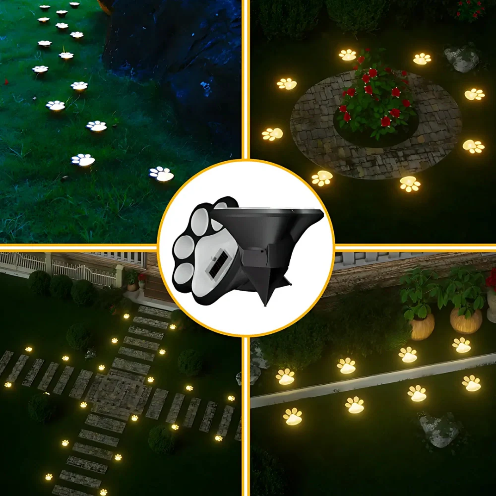 Lampe de jardin chaude en fausse fourrure imperméable solaire