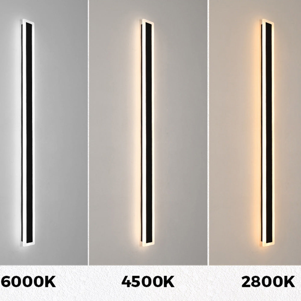 Moderne schwarze LED-Wandleuchte für den Außenbereich