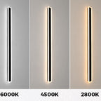 Moderne schwarze LED-Wandleuchte für den Außenbereich