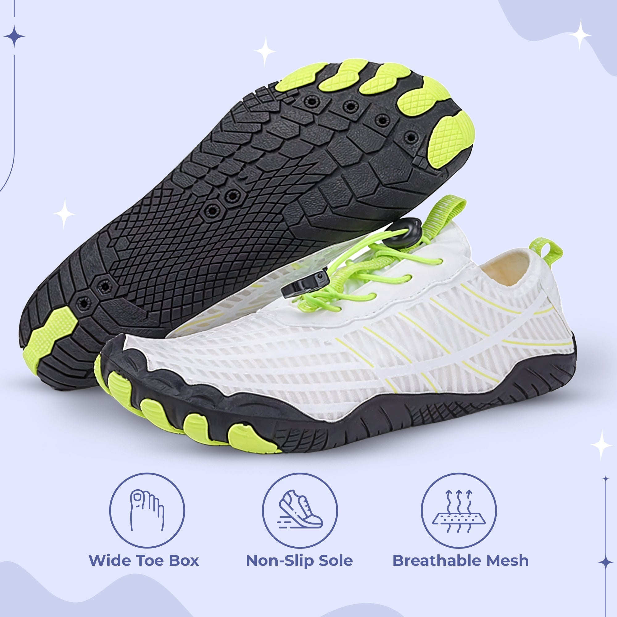 Buty do biegania barefoot unisex Szerokie palce antypoślizgowe