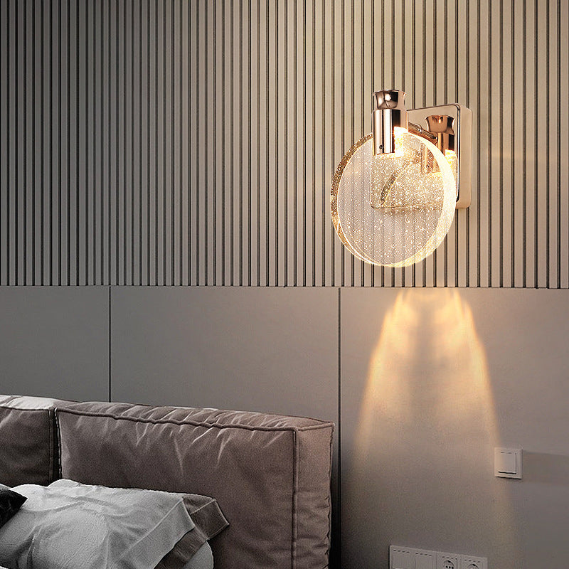 Skandinavische Kristall-LED-Wandleuchte mit Nachtlichtfunktion