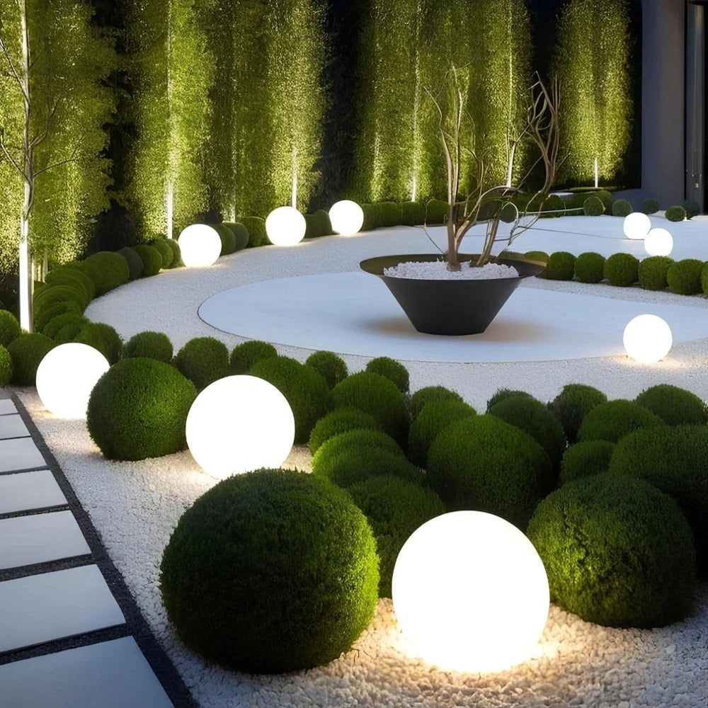 Zewnętrzne oświetlenie kuliste LED elegancka lampa zewnętrzna