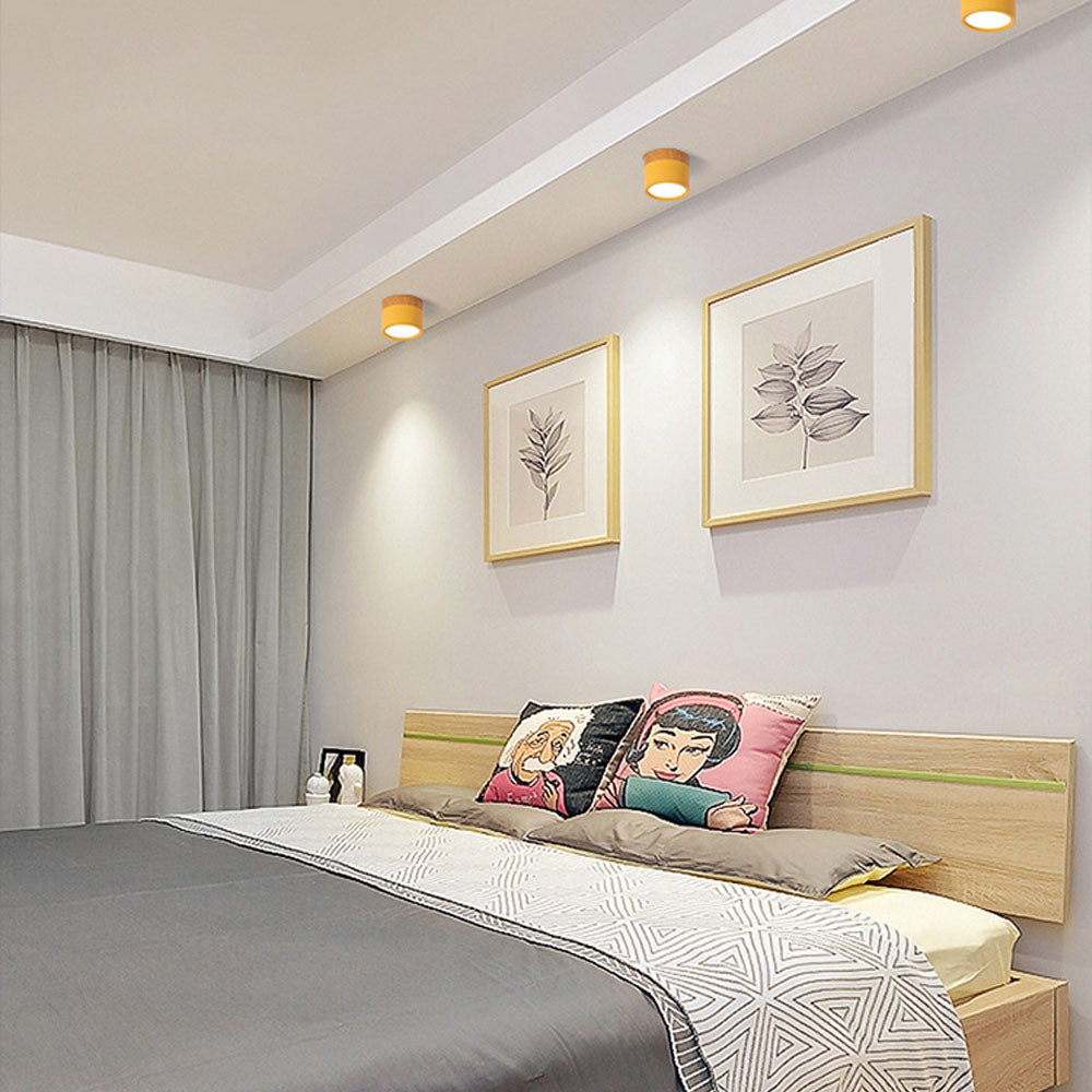 Nowoczesna lampa sufitowa LED cylindryczna typu plafon