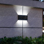 Lampe murale extérieure moderne avec éclairage solaire vers le haut et vers le bas