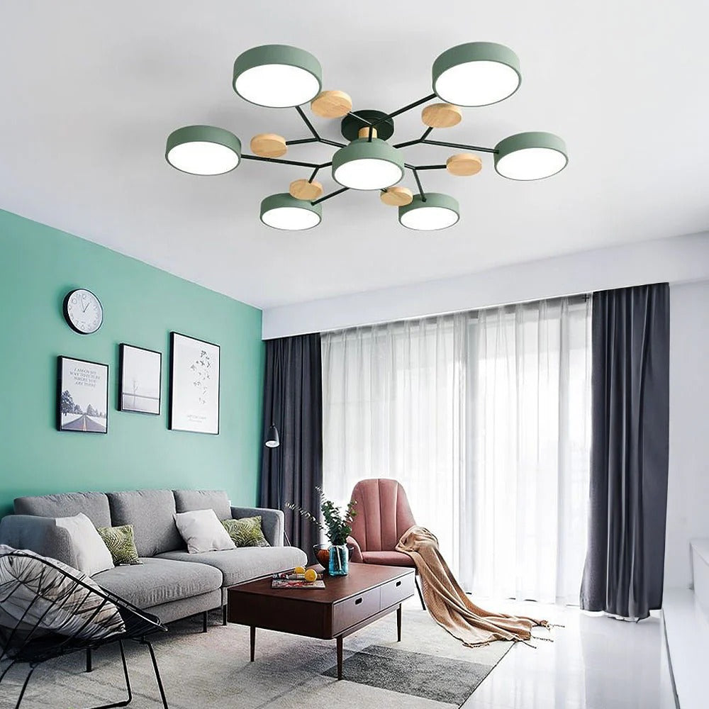 Lampada da soffitto LED rotonda geometrica e sottile per ambienti moderni