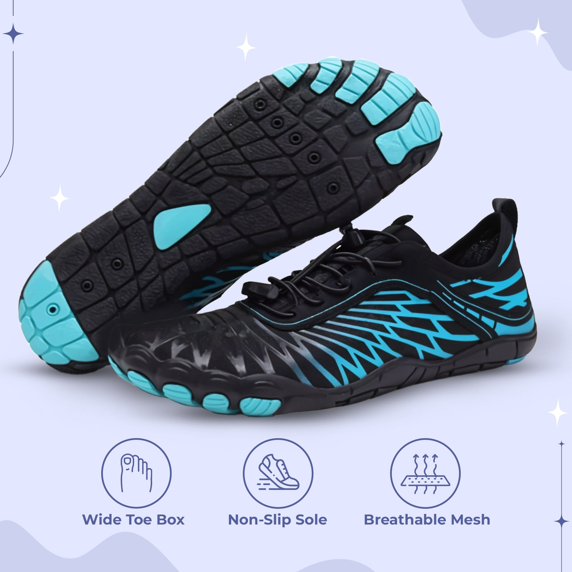 Buty do biegania barefoot unisex Szerokie palce antypoślizgowe