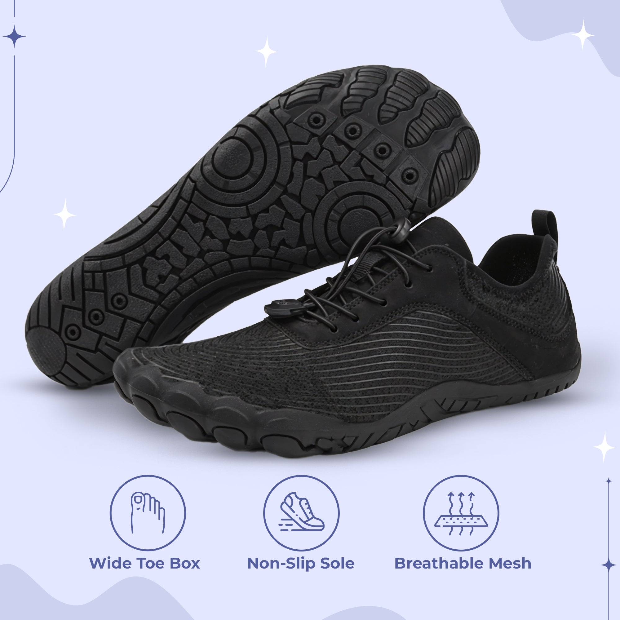 Buty do biegania barefoot unisex Szerokie palce antypoślizgowe