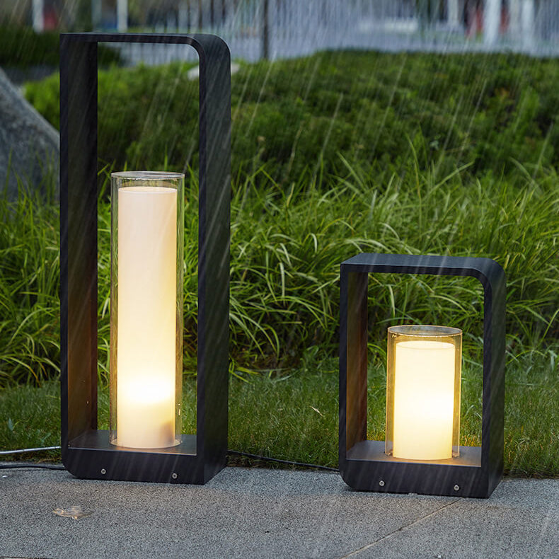 Čtvercová zahradní lampa venkovní LED osvětlení vodotěsné