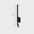 LED wall lamp with double light beam effect for living spaces