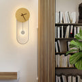 Scandinavian Oval LED Wall Lamp with Clock Motif