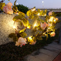 Wasserdichte LED-Außenleuchte mit rosenförmiger Lichterkette