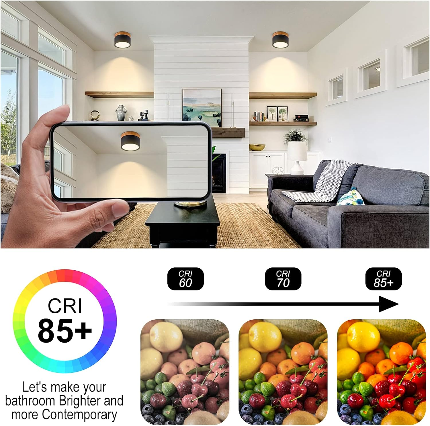 Nowoczesna lampa sufitowa LED cylindryczna typu plafon