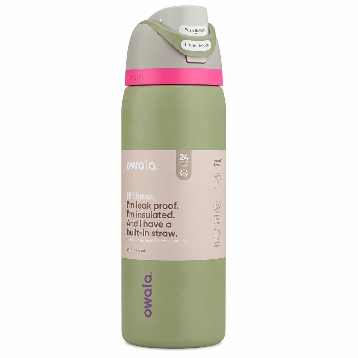 Drink Bottle Leak-Proof Water Cup with Straw