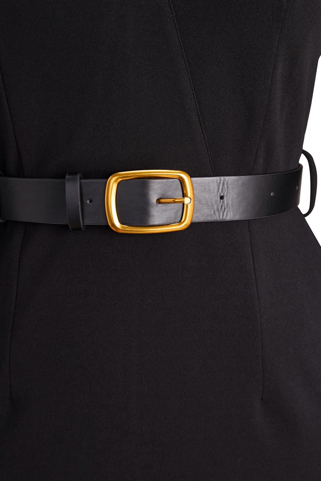 Abito Midi con Cintura e Maniche Lunghe da Donna