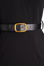 Abito Midi con Cintura e Maniche Lunghe da Donna