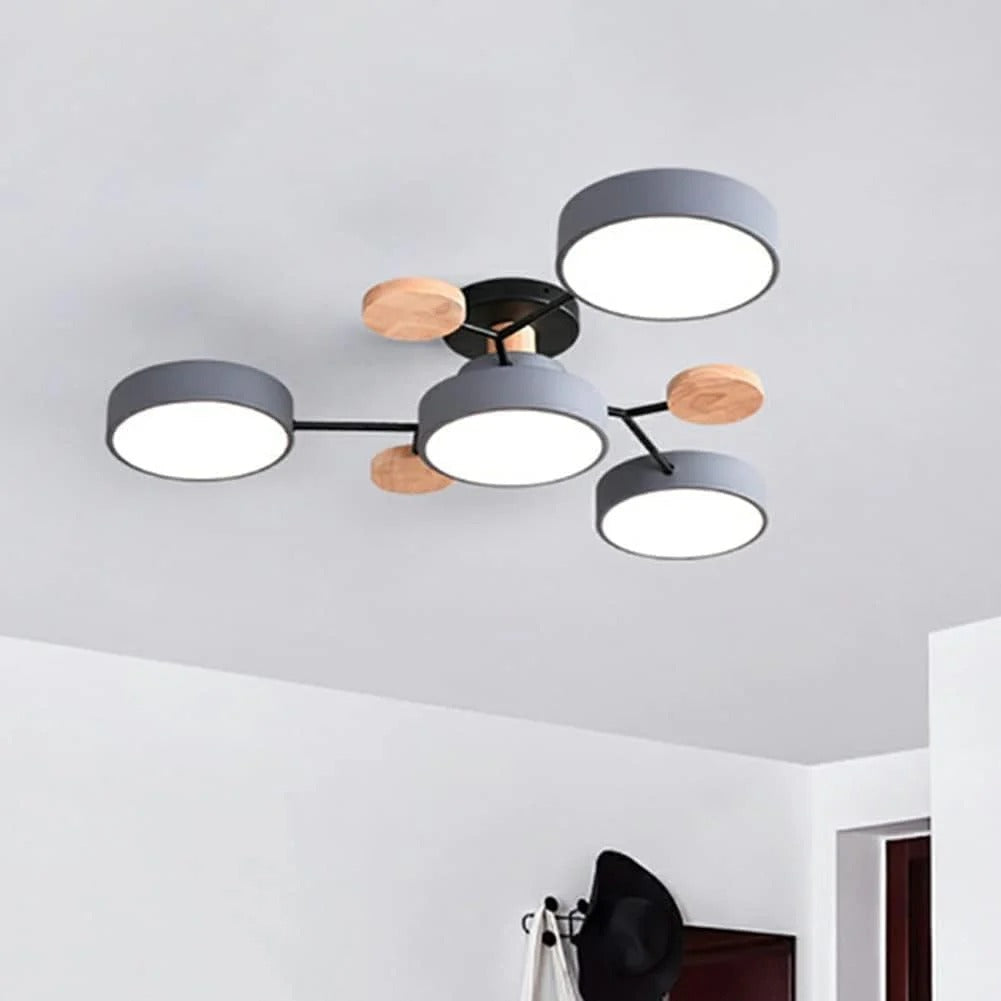 Lampada da soffitto LED rotonda geometrica e sottile per ambienti moderni