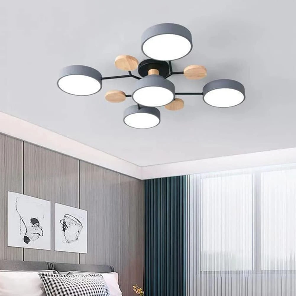 Lampada da soffitto LED rotonda geometrica e sottile per ambienti moderni