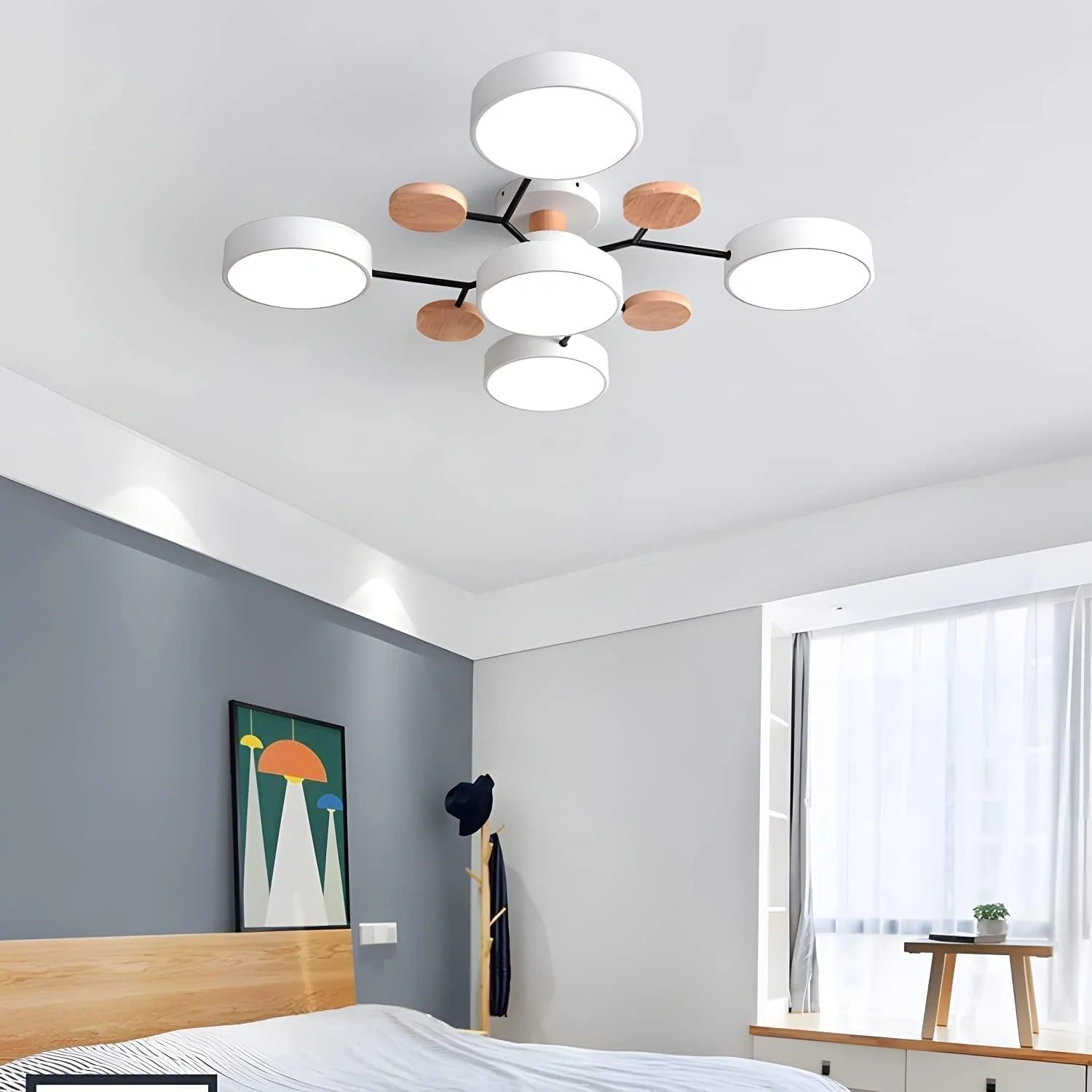 Lampada da soffitto LED rotonda geometrica e sottile per ambienti moderni