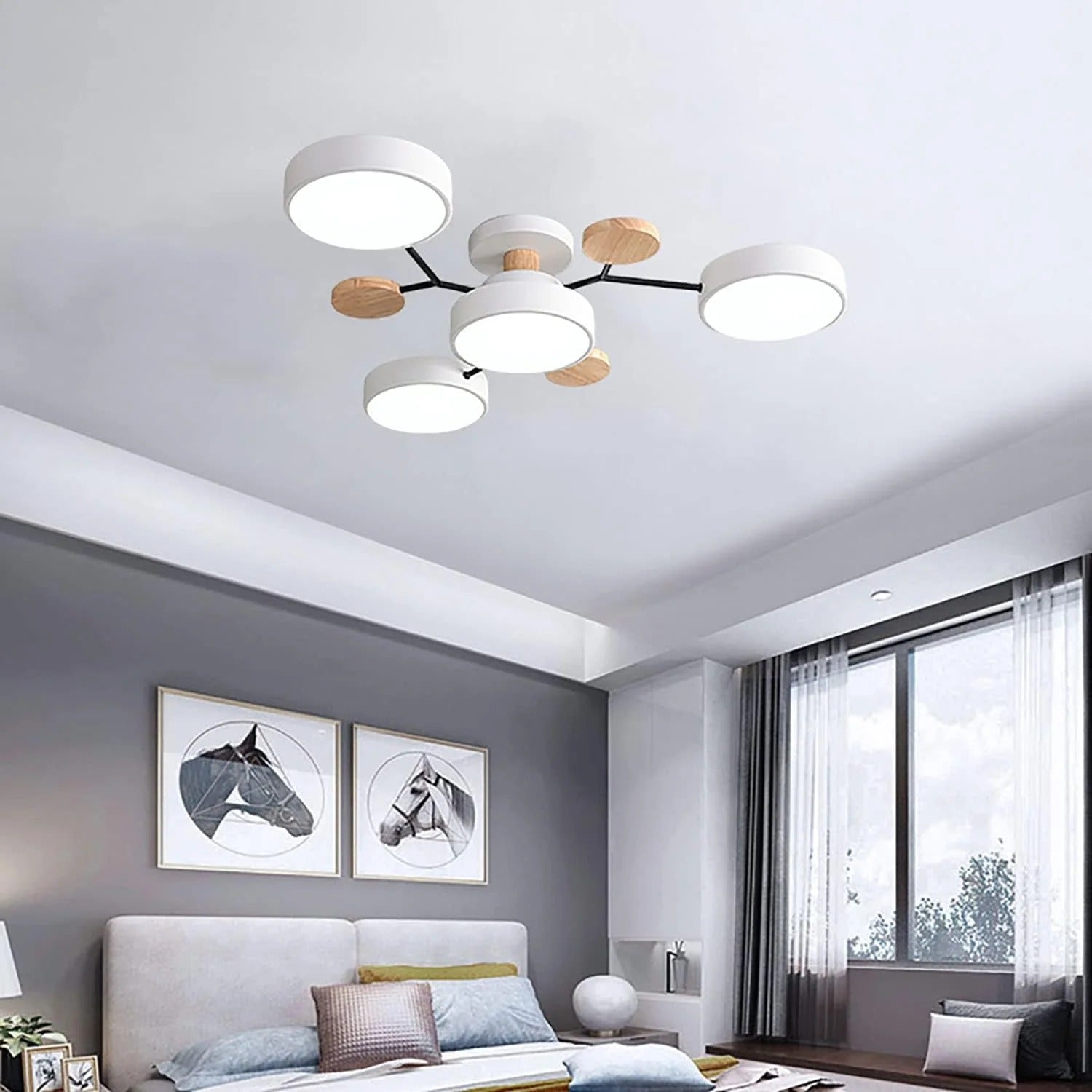 Feine geometrische runde LED-Deckenleuchte für moderne Räume