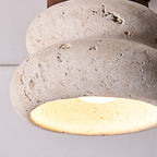 Lampe de plafond élégante en travertin – luminaire LED en pierre naturelle