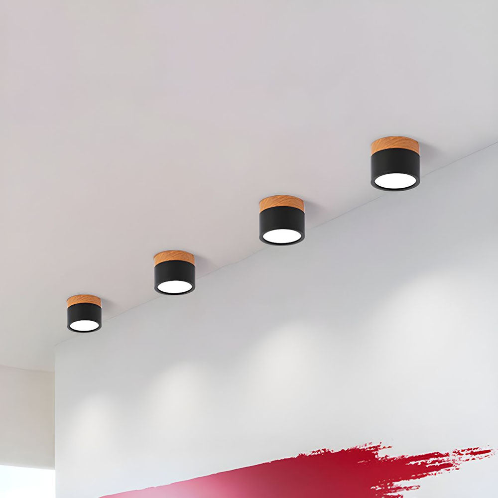 Nowoczesna lampa sufitowa LED cylindryczna typu plafon