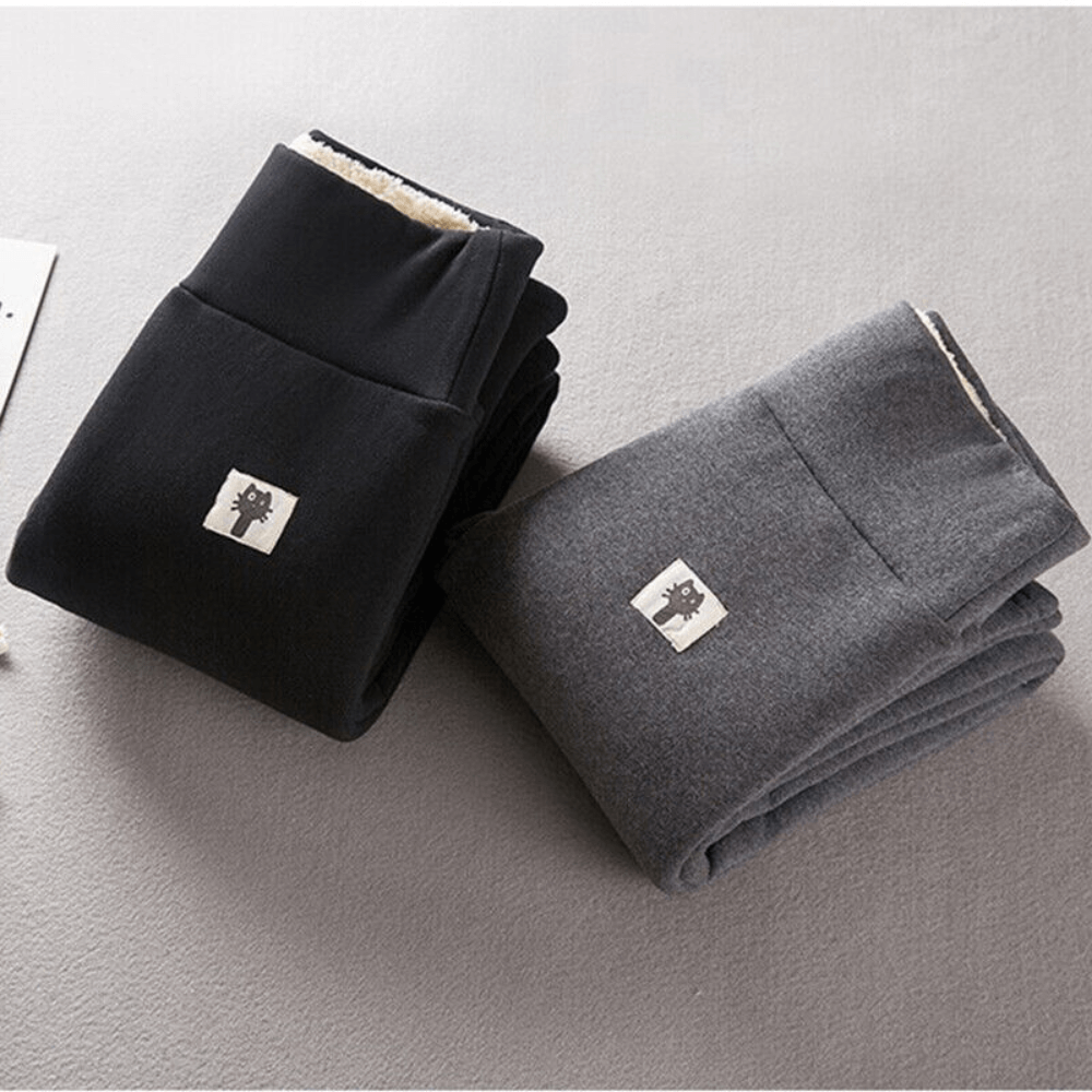 Leggings invernali da donna termici con vita alta