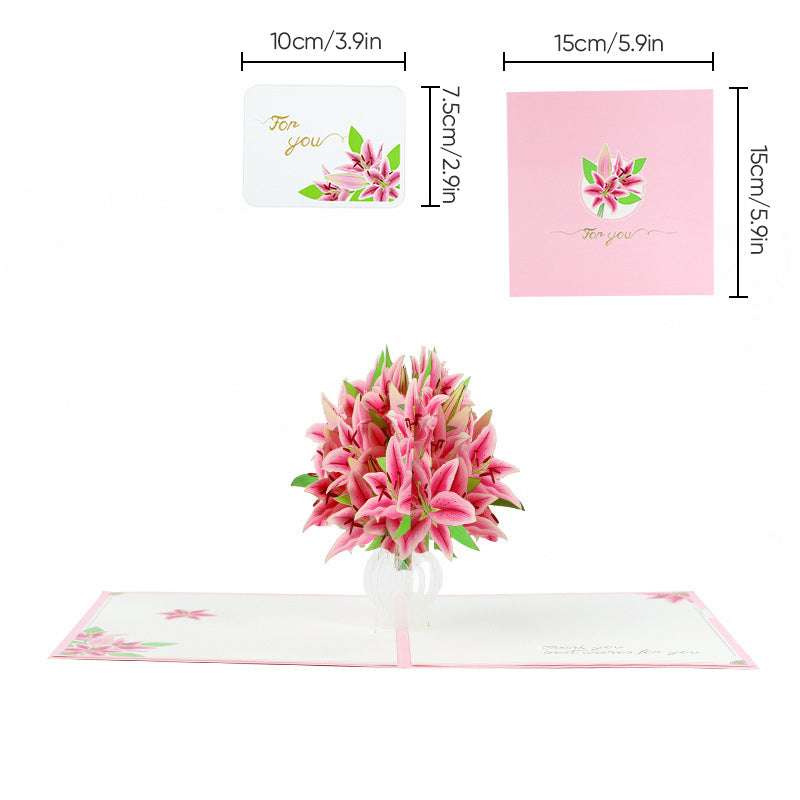 Beautiful 3D pop-up card Mother's Day gift
