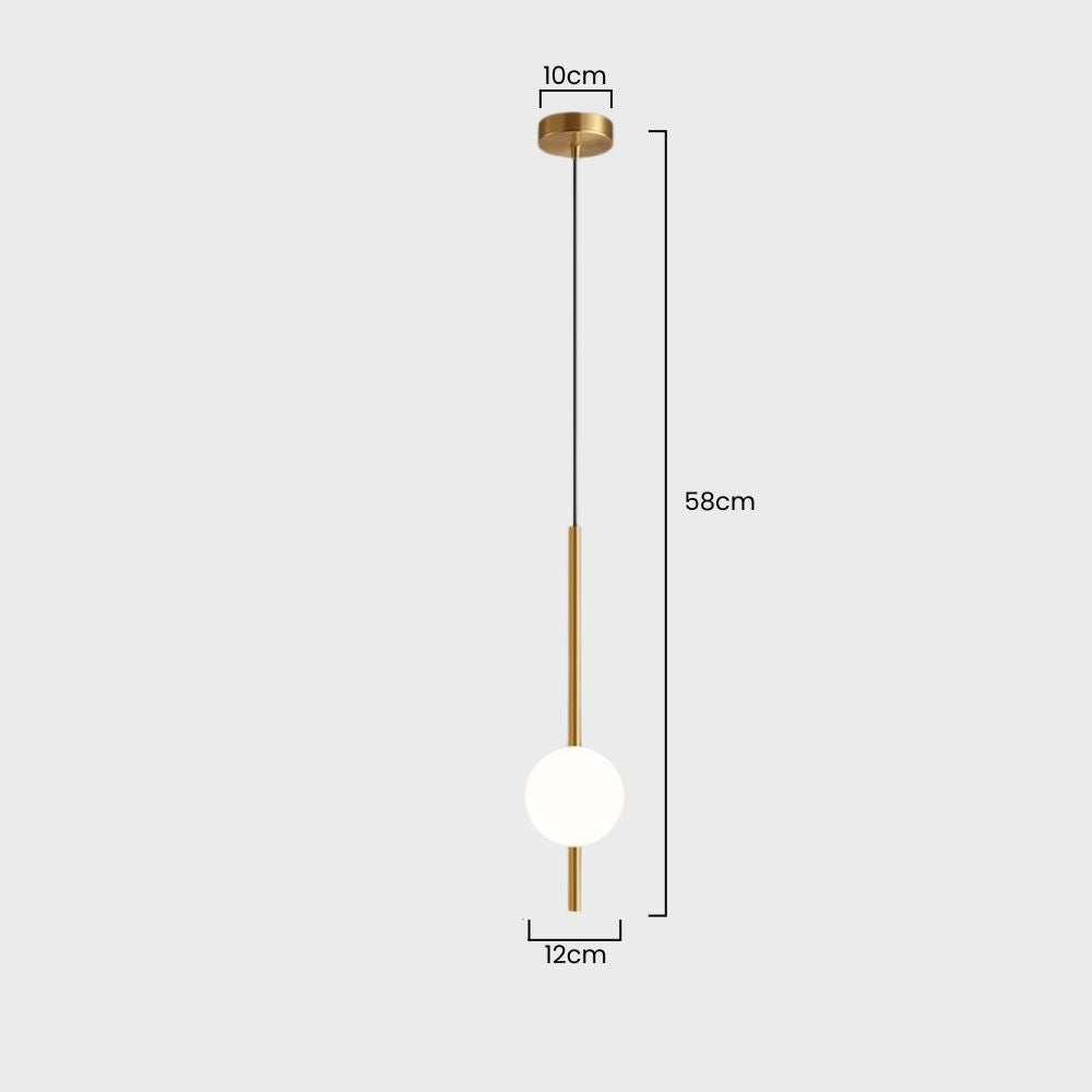 Minimalist Scandinavian-style LED ceiling pendant lamp with adjustable length