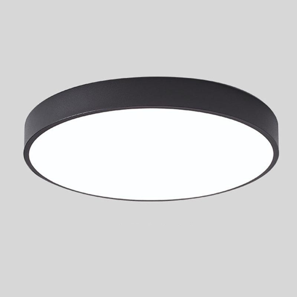 Smukła Okrągła Lampa LED Sufitowa Nowoczesna Płaska Lampa z Ciepłym Światłem