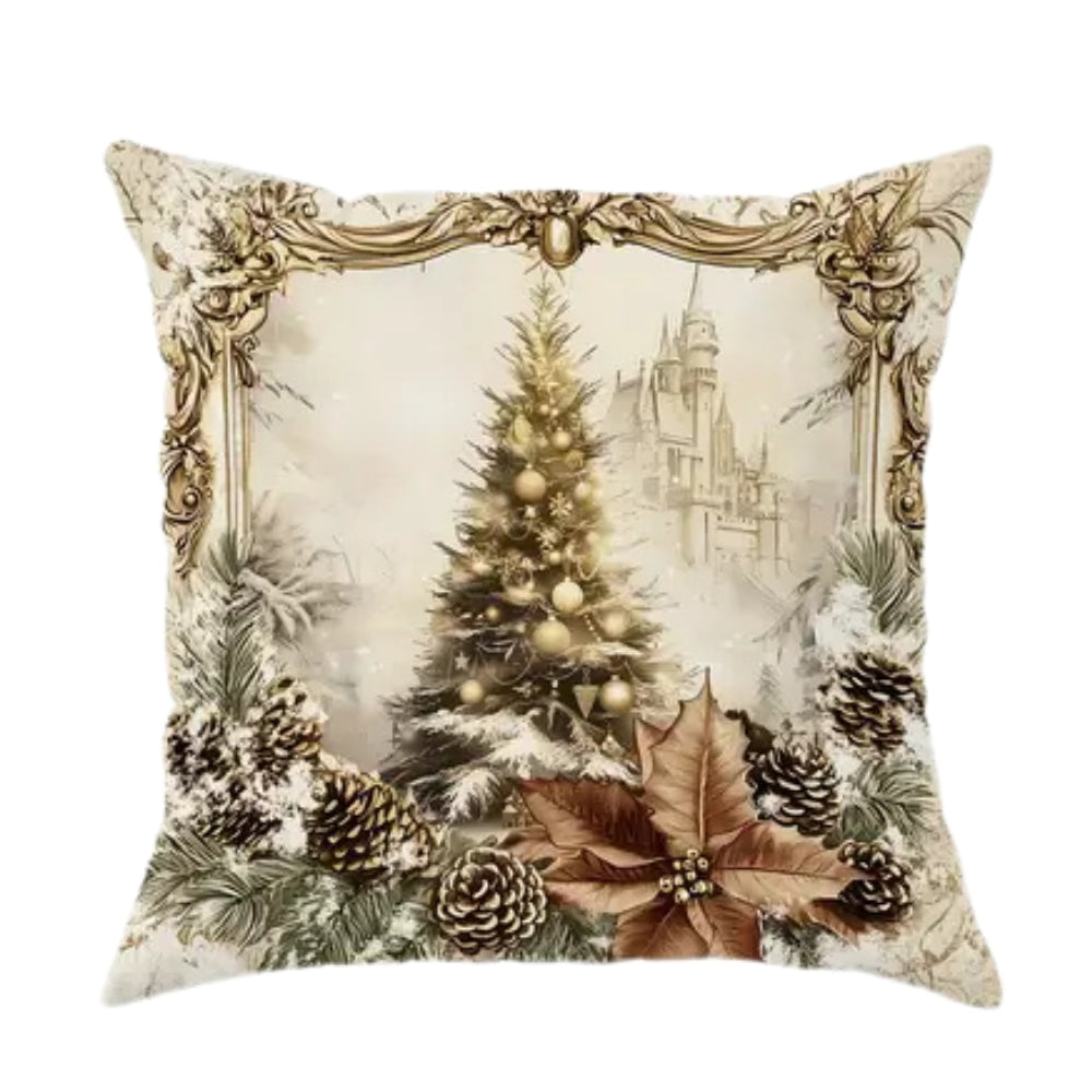 Decorative festive warm velvet pillows